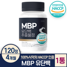 MBP 엠비피 정 100% 식약처인증 HACCP 백세연구소, 120정, 1개