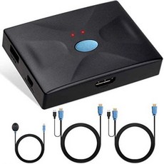 TCRAYCH USB HDMI KVM Switch 2 Ports Selector Switcher for 2PC Sharing Video Monitor and Keyboard, One Color_One Size, 상세 설명 참조0, One Color_One Size