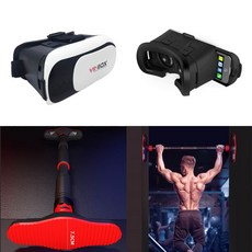 풀업바+VR박스 세트 턱걸이 운동 홈트 3D 가상현실 영화, 파워풀업바+VR박스