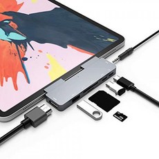 USB C Hub for iPad Pro/ iPad Air 4/ USB C MacBook NewBEP 7-in-1 Hub Adapter wit, 단일상품