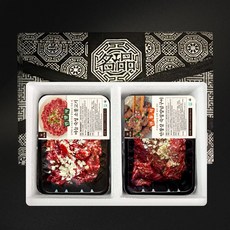 베스트밀 마늘 숙성 양념고기 2종 선물세트 1kg (양념안창 500g + 양념토시 500g), 1세트