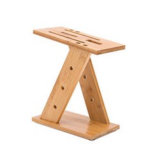 THY COLLECTIBLES Organic Bamboo Knife Block Holder Knife Storage Organizer Cutlery Display Stand Sc, 1개, Brown - 오가닉스포리지