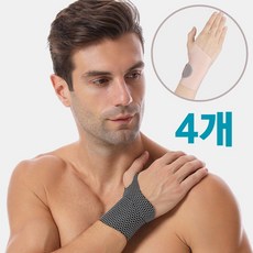 파브네 손목 보호대 슬림 밴드 스트랩 아대, 4개, 블랙