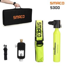 휴대용 산소탱크 스쿠버 Smaco 500ML 4Pcs 다이빙 미니 산소통 수중 잠수 장비, 하얀