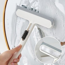 스퀴지 유리창 청소 솔 욕실 물기제거 화장실 샤워부스 물때제거 거울, 블루 00519ZO, 1개