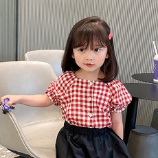 꼰띠키즈 퍼프소매남방