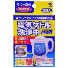 KOBAYASHI 小林製藥 電熱水壺洗淨劑, 去除水壺內壁髒污, 3包入, 45g, 1盒