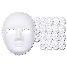 [메잌미] 종이탈 가면 만들기, 20개, 어린이탈 20개, 어린이탈