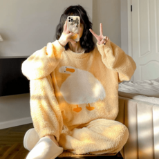 대왕오리잠옷 전신 귀여운 신발 여성 캐릭터 수면