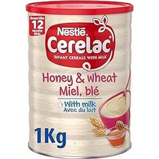 Nestle Cerelac Honey & Wheat with Milk Infant Cereal 네슬레 세레락 꿀 & 밀 우유 유아 시리얼 12개월 이상용, 1개, 1kg
