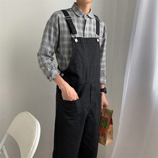 남자멜빵바지코디