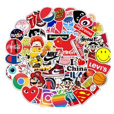 루미에르 감성 노트북 캐리어 캠핑 데코 방수 스티커, 세트2 - 브랜드 캐릭터 100매