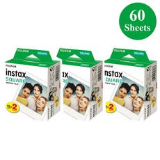 인스탁스 스퀘어 카메라 즉석 필름 인화지 후지필름 인스탁스 스퀘어 SQ6 SQ10 SP-3 스마트폰 프린터용 클, 03 60 Sheets_01 CHINA, 1개
