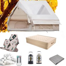 에어텐트 코튼 6.3 원터치 공기주입식 감성 캠핑텐트 가족텐트 거실형