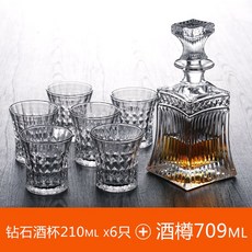 고급 양주 언더락잔 위스키병 크리스탈 디켄터 술병 양주잔 양주 보관, AB, 1개