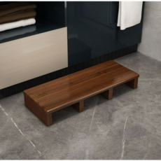  키높이 발판 싱크대 사무실 넓은 받침대 원목 주방 책상 디딤돌 디딤판, 120x30x15 브라운 