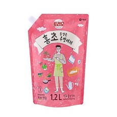 XLN618193[애경산업] 트리오 홍초 설거지 주방세제 리필 1.2L, 단일색상