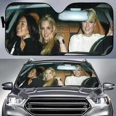 호환Paris Hilton Ley Lohan Britney Spears 자동차 썬 쉐이드 선바이저 영화 캐릭터 맞춤 햇빛가리개, [09] 9, 1개