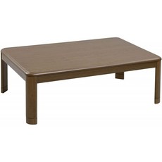 [산선]코타츠 테이블 직사각형(폭 120×깊이 80cm)(카본 히터)(플랫 히터)(리모컨 부)천연 나무 계각 브라, 단일상품