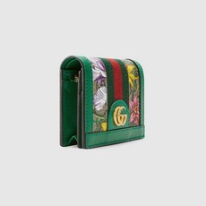 GUCCI [카도간] 구찌 여성지갑 [오피디아] 온라인 단독 오피디아 GG 플로라 카드 케이스 지갑 그린GG 수프림