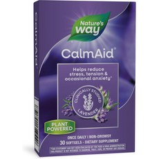 Nature's Way CalmAid 졸리지 않음 임상적으로 연구된 라벤더 보충제는 긴장/스트레스 감소에 도움이 됩니다*118644, 1개