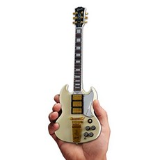 AXE HEAVEN 1964 Gibson 깁슨 SG 커스텀 화이트 미니어쳐 기타 악기피규어 인테리어 크리스마스선물, 1개