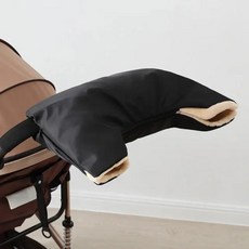 핵따뜻 꽉찬기모 개모차 유모차 핸드머프 방한장갑, 1개, 1) 블랙 트롤리 장갑