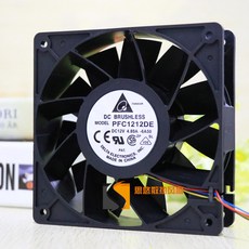 냉각팬 매직 드래곤 전후 PFC1212DE 12V4 .8 A S7 S9 D3 L3 E9, 01 검정_01 없음 RGB_01 Black, 검정