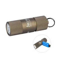 OLIGHT i1R 2 EOS 150 루멘 작은 충전식 키체인 손전등 EDC 미니 LED 키링 라이트 캠핑 하이킹 강아지 산책 등용 내장 배터리 포함 데저트 탠 2207689, 1개
