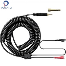 Poyatu 스프링 릴리프 코일 헤드폰 케이블 Sennheiser HD25 HD25-1 II HD25-C HD25-13 HD 25 교체 코드, 없음, 1개, 없음
