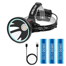 길컴퍼니 XHP90.2 충전식 LED 헤드랜턴 작업등 해루질 낚시등 캠핑등 JZ72, 블랙, 1개