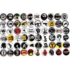 Black Panther Party Set of 60 New 1 Inch (25mm) Pinback Butto/9691199