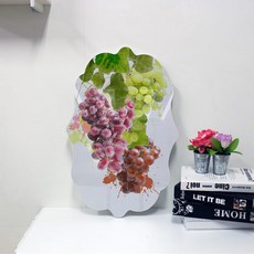 tc878-폼아크릴액자38CmX58Cm엔틱A_풍수싱그러운포도그림(세로)