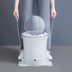 수동 탈수기 행주 수건 빨래 수영복 의류 탈수통 소형, 상세 페이지 참고, 하늘색 M 업그레이드