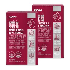 [유산균+오메가3] GNM 장용성 초임계 알티지오메가3 20억 생유산균 / rTG 아연 프로바이오틱스, 500mg, 60캡슐, 2세트
