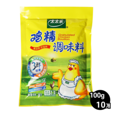 왕부정 중국식품 태태락 지징 닭고기 다시다 찌징 업소용 치킨파우더, 100g, 10개