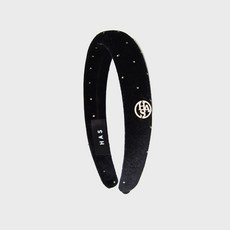 하스 HW004 Glitter has logo velvet hair band