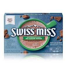 Swiss Miss 밀크 초콜릿 맛 무설탕 핫 코코아 20.7g(0.7온스) 8개입 (12팩), 없음, 165g, 9) 밀크 초콜릿. - 0.73 Ounce (Pack