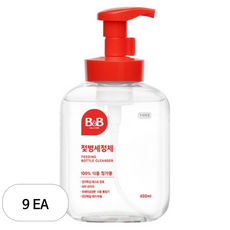 비앤비 거품형 젖병세정제, 450ml, 9개