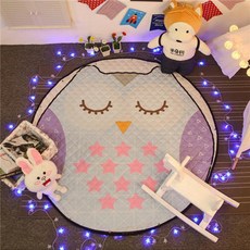 이케아 잔디러그 발뢰뷔 원형러그 카페트 가정 장식 아이 방 양탄자 둥근 150 3, 150 x 150cm, 큰 올빼미