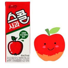 유산균 사과주스 드링크 팩 간식, 16개, 180ml