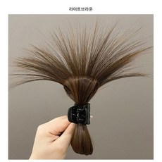 [고퀄/티안남] 리우 까치번 가시번 포니테일 그랩 클립 반 묶음 가발 헤어 집게핀 S738