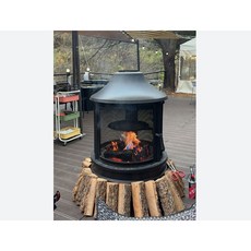 코스트코 직송 야외 불멍 화로대 36KG 요리가능 장작화로 불멍 바베큐 그릴 캠핑 화덕 숯불 [방수커버 포함], 쿠킹화로대[방수커버 포함], 1개