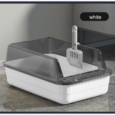 상자 대형 고양이 변기 특종 제품 청소 판매 공간 공장 플라스틱, XS, White, 1개