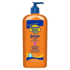 바나나보트 스포츠 울트라 SPF 50 선크림 354ml, 12 Fl Oz (Pack of 1), 스포츠 로션 SPF 50 - 애터미남자화장품