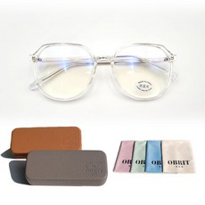 오브릿 패션 투명 뿔테 안경 블루라이트 자외선 차단 오버핏 안경