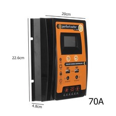 태양광충전기 30A50A70A태양에너지 컨트롤러 12V24V배터리 호환 태양에너지충전 전자기기, 12V24V70A