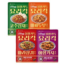 롯데 쉐푸드 요리킥 중화소스 4종 (각 1개), 1세트, 400g