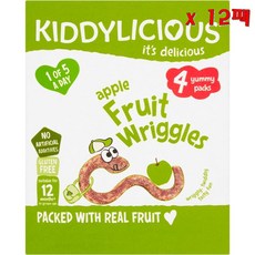 Kiddylicious 키딜리셔스 애플 후르츠 위글스 4개입 48g 12팩, 12개
