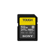 소니 공식대리점 메모리 SF-M512T TOUGH (SDXC UHS-Ⅱ 512GB 읽기 277mbs 쓰기 150mbs 4K 터프 SD 메모리카드), 1개